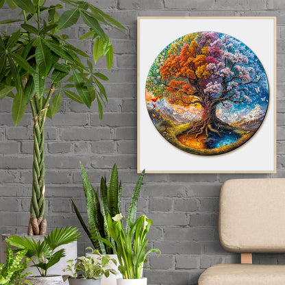 Seasonal Tree of Life-1 Wooden Jigsaw Puzzle | LKWooden