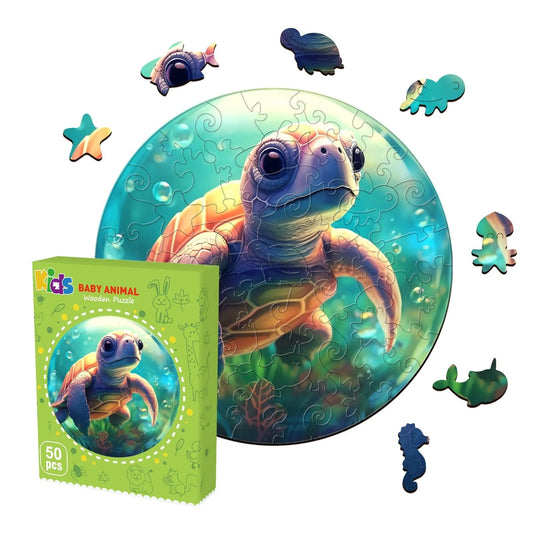 Turtle Wooden Jigsaw Puzzle For Kids