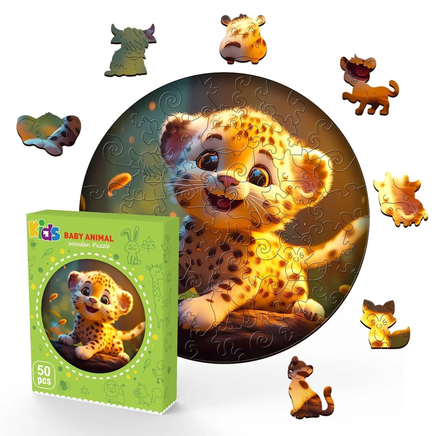 Leopard Wooden Jigsaw Puzzle For Kids