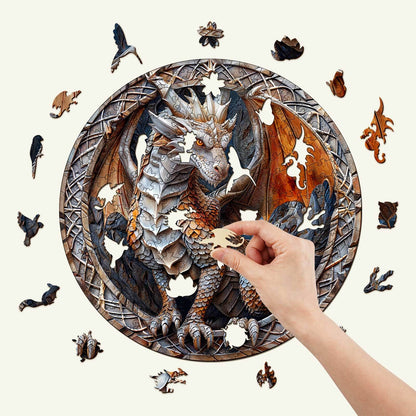 3D Cave Dragon Wooden Jigsaw Puzzle | LKWooden