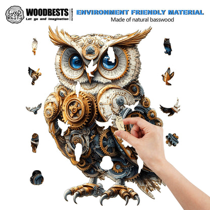 3D Mechanical Owl Wooden Jigsaw Puzzle | LKWooden