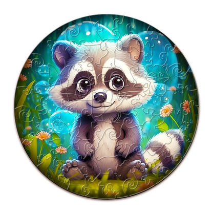 Raccoon Wooden Jigsaw Puzzle For Kids