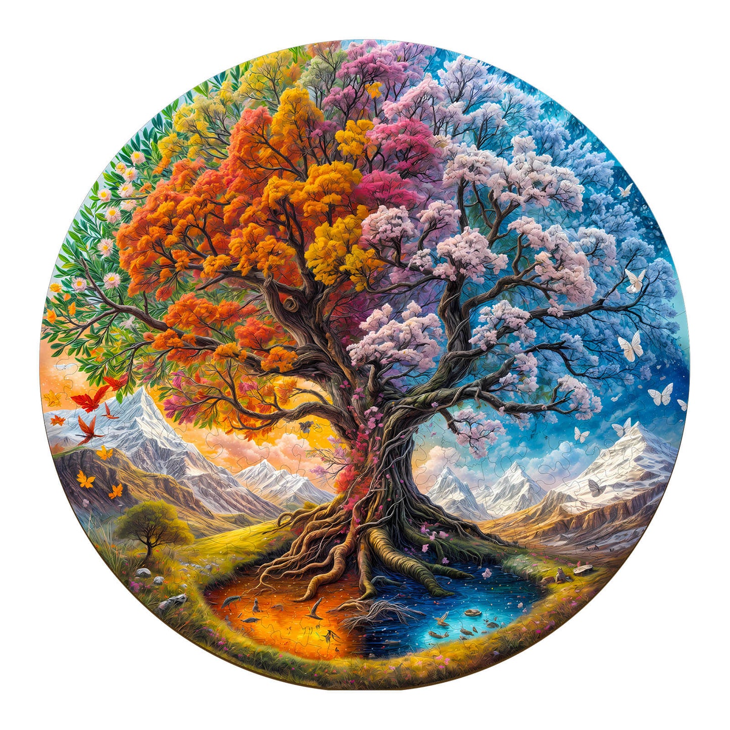 Seasonal Tree of Life-1 Wooden Jigsaw Puzzle | LKWooden