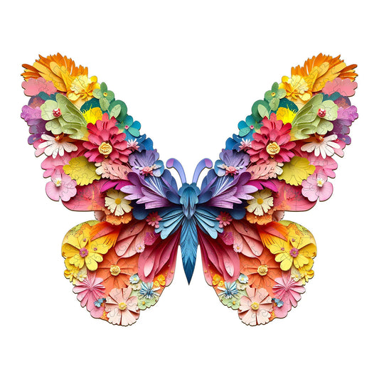 3D Colorful Butterfly Wooden Jigsaw Puzzle | LKWooden