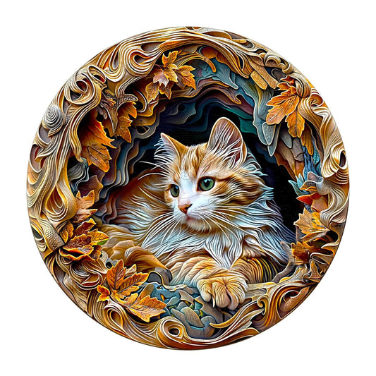 3D Cat Wooden Jigsaw Puzzle | LKWooden