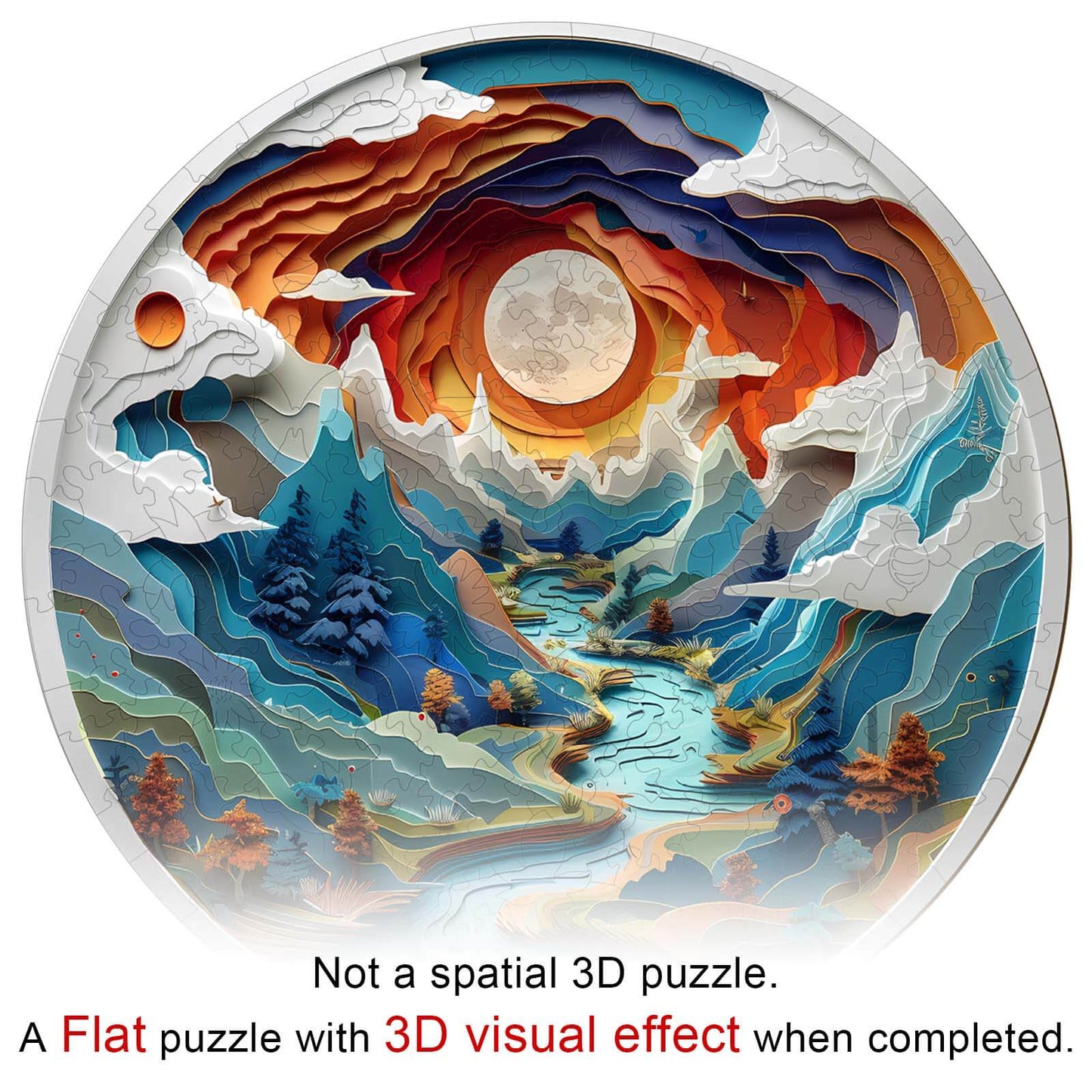 3D Vision Inside The Cave Wooden Jigsaw Puzzle | LKWooden