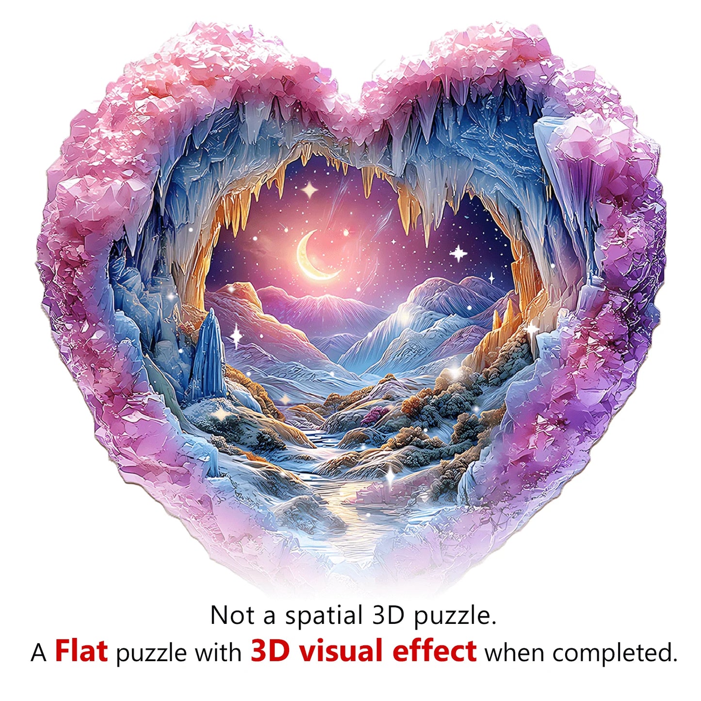 3D Romantic Star Wooden Jigsaw Puzzle | LKWooden