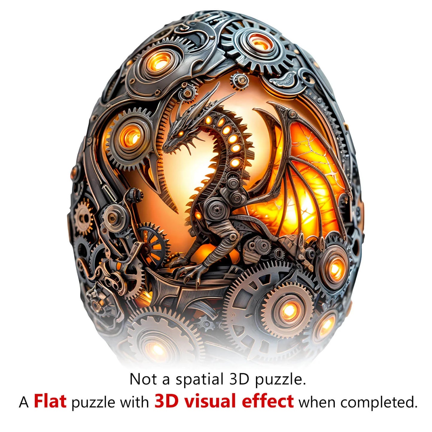 3D Mechanical Dragon Egg Wooden Jigsaw Puzzle | LKWooden