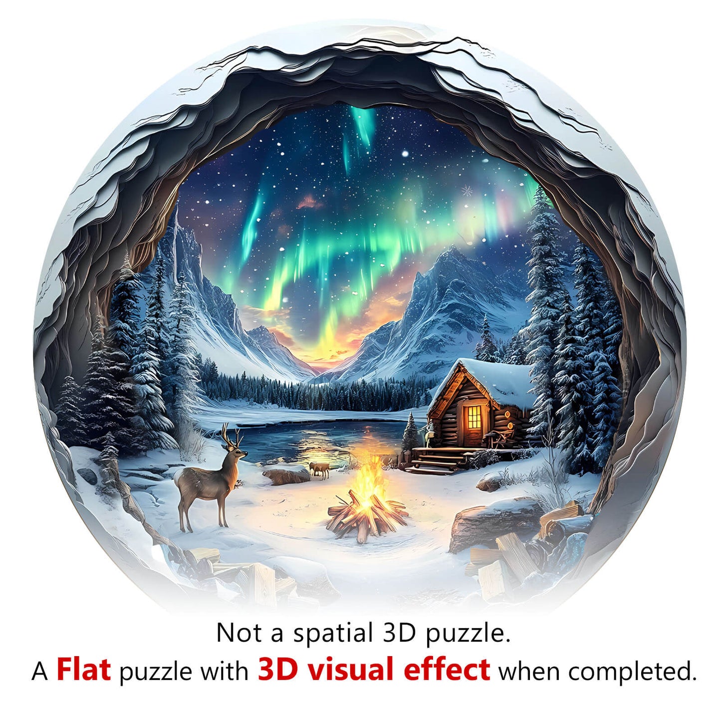 3D Aurora World Wooden Jigsaw Puzzle | LKWooden