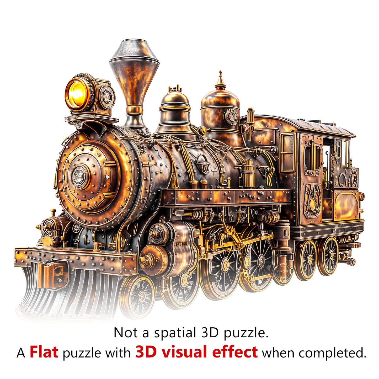 3D Mechanical Steam Train Wooden Jigsaw Puzzle | LKWooden