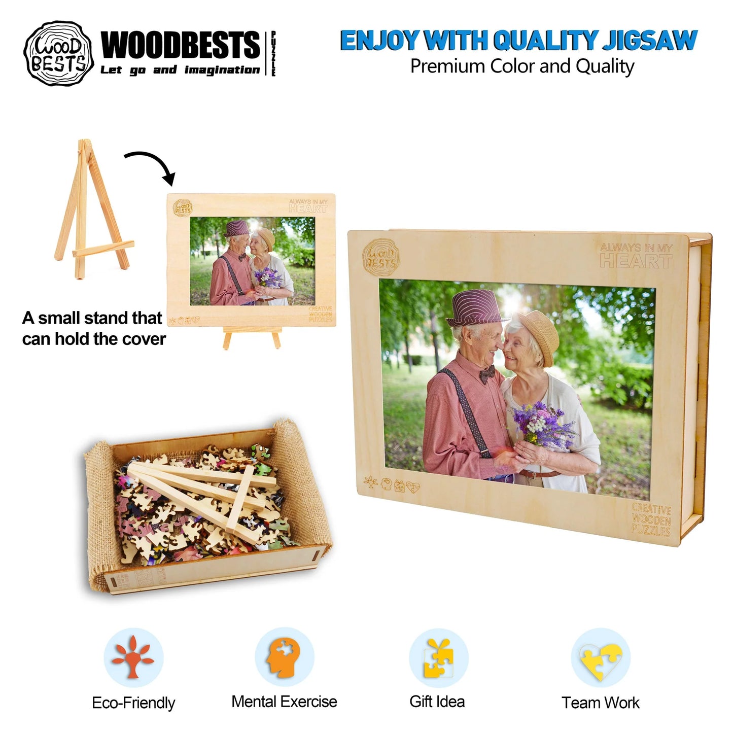 Personalized Photo Wooden Puzzle - Love Theme | LKWooden