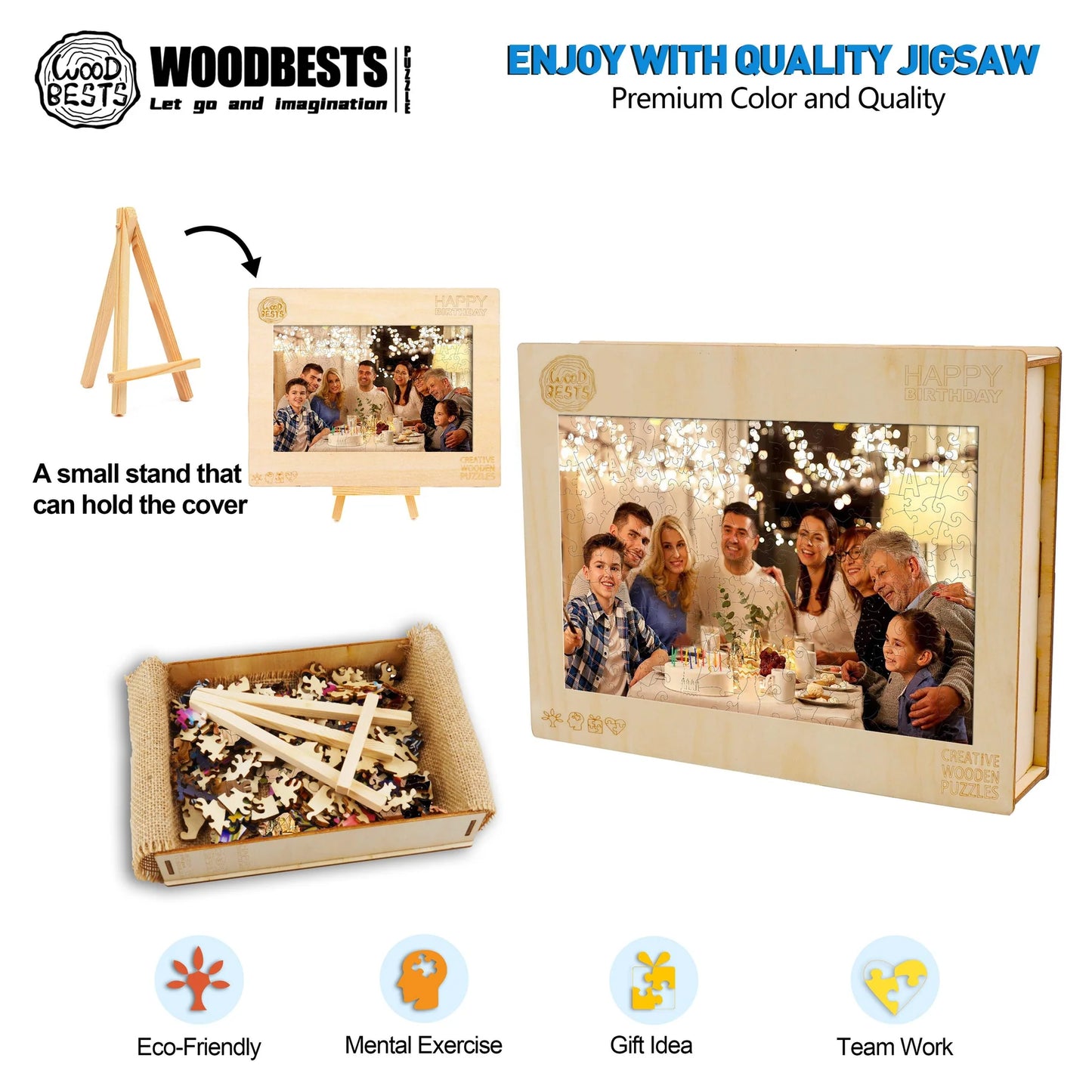 Personalized Photo Wooden Puzzle - Birthday Theme | LKWooden