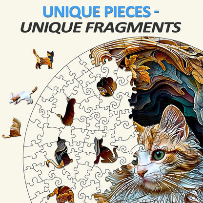 3D Cat Wooden Jigsaw Puzzle | LKWooden