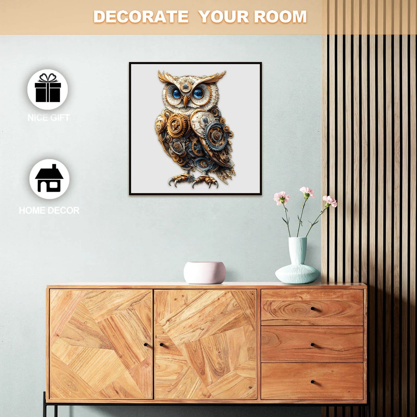 3D Mechanical Owl Wooden Jigsaw Puzzle | LKWooden