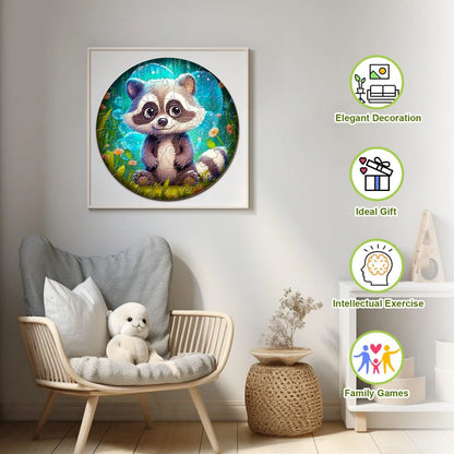 Raccoon Wooden Jigsaw Puzzle For Kids