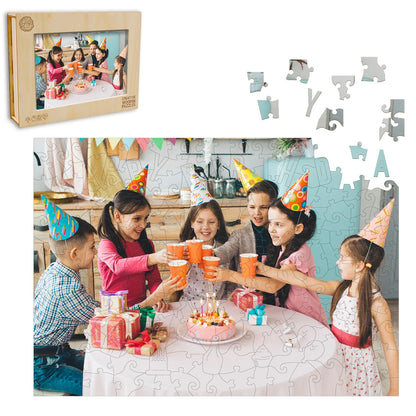 Personalized Photo Wooden Puzzle - Birthday Theme | LKWooden