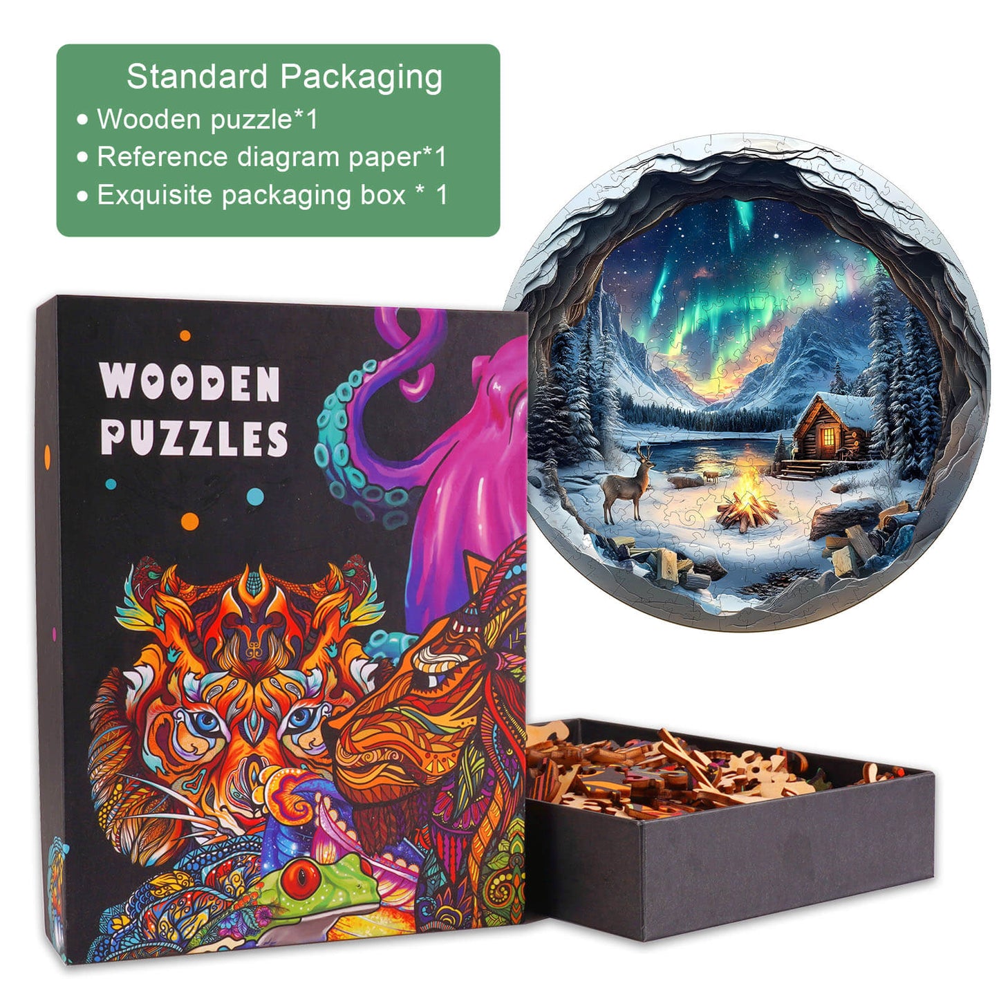 3D Aurora World Wooden Jigsaw Puzzle | LKWooden