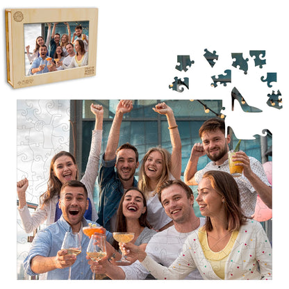 Personalized Photo Wooden Puzzle - Friendship Theme | LKWooden